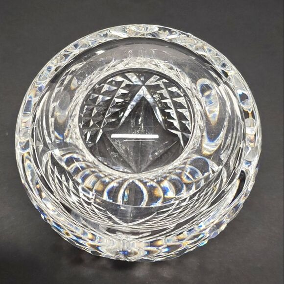 Waterford Hollow Crystal Cut Glass Domed Paperweight - Picture 3 of 8